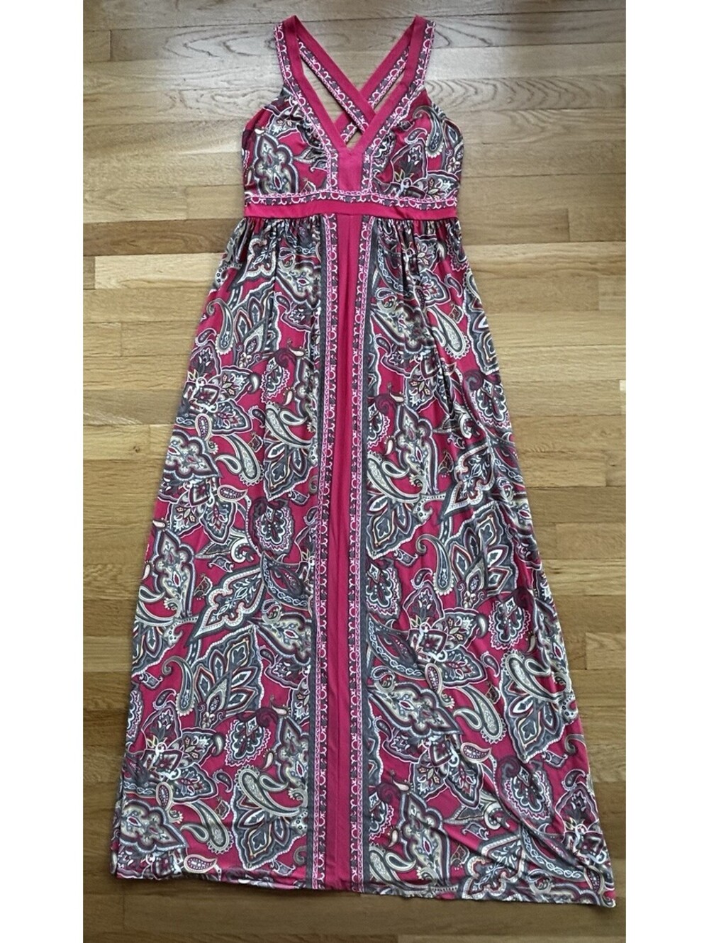 INC International Concepts Pink Paisley Maxi Dress